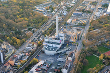 Industriestr with GML – Gemeinschafts-Müllheizkraftwerk Ludwigshafen GmbH in the district Hemshof in Ludwigshafen am Rhein in the state Rhineland-Palatinate, Germany