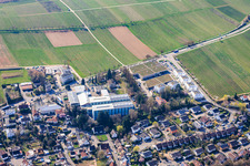 Wollmesheimer Höhe with Wickert Maschinenbau GmbH and WASGAU Frischemarkt Landau in Landau in der Pfalz in the state Rhineland-Palatinate, Germany