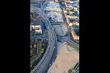 Site of the future Helmut-Kohl-Allee on the grounds of the former Rathaus Center, which has been demolished down to its foundations, located on the still-to-be-demolished Hochstraße Nord (B44) in the district Mitte in Ludwigshafen am Rhein in the state Rhineland-Palatinate, Germany