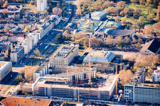 KARLA construction site on Kriegstraße in front of the town hall Karlsruhe at the fairground and Novotel Karlsruhe City in the district Südweststadt in Karlsruhe in the state Baden-Wuerttemberg, Germany