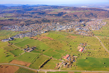 City view from the northeast in the district Reichenbach in Waldbronn in the state Baden-Wuerttemberg, Germany