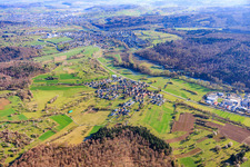 From the southwest in the district Dietenhausen in Keltern in the state Baden-Wuerttemberg, Germany