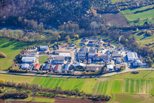 Bunsenstraße industrial park with Speed Indoor Kart track, Drollinger building center, Bäder Recycling GmbH in the district Dietenhausen in Keltern in the state Baden-Wuerttemberg, Germany