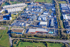 Industrial Park An der Tagweide in the district Hagsfeld in Karlsruhe in the state Baden-Wuerttemberg, Germany