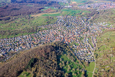 Overview of locations from the east in the district Dietlingen in Keltern in the state Baden-Wuerttemberg, Germany