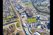 Adolf-Richter-Straße industrial park with DRIVE IN BOX GmbH in the district Brötzingen in Pforzheim in the state Baden-Wuerttemberg, Germany