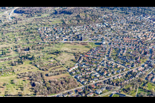 From the south in the district Brötzingen in Pforzheim in the state Baden-Wuerttemberg, Germany