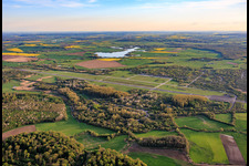 Runway of the former Grostenquin military airfield from the northeast in Bistroff in the state Moselle, France