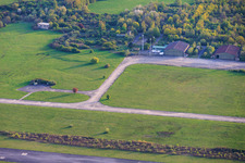 Hangars and taxiways at the former Grostenquin military airfield in Bistroff in the state Moselle, France