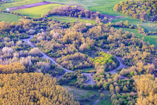 Oval road to the silos at the former Grostenquin military airfield in Bistroff in the state Moselle, France