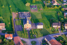 Church of Saint Joseph and Mairie of the West in Frémestroff in the state Moselle, France