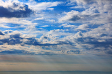 Clouds over Lorraine in Bitsch in the state Moselle, France