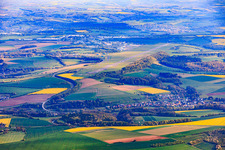 TRIWO Zweibrücken Airport (EDRZ) runway from the south in Althornbach in the state Rhineland-Palatinate, Germany