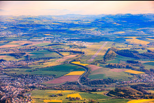 TRIWO Zweibrücken Airport (EDRZ) runway from the south in the district Brenschelbach in Blieskastel in the state Saarland, Germany