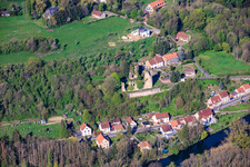 Château de Frauenberg above the Blies in Frauenberg in the state Moselle, France