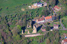 Château de Frauenberg above the Blies in Frauenberg in the state Moselle, France