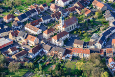 Saint Wendelin Church at Jardin St Wendelin in Diebling in the state Moselle, France