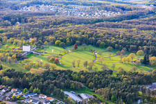 Gravestone rows and parkland at the American Military Cemetery and Memorial Site of Saint-Avold in the district Forêts de Zang et du Steinberg in Saint-Avold in the state Moselle, France