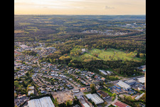 American Military Cemetery and Memorial Site of Saint-Avold between Power Plant and City in the district Forêts de Zang et du Steinberg in Saint-Avold in the state Moselle, France