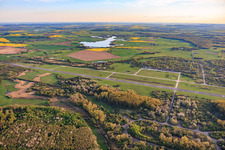 Runway of the former Grostenquin military airfield from the northeast in Bistroff in the state Moselle, France