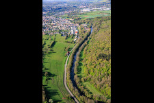 Course of the Blies river along the German-French border in the district Blies Nord in Saargemünd in the state Moselle, France