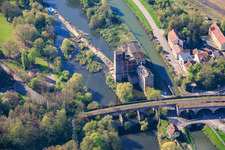 Former mill in the Saar / Ancien moulin Bloch at the Pont de Steinbasch in Saargemünd in the state Moselle, France