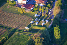 Motorhome parking space at the Junker winery at Sonnenberghof in Impflingen in the state Rhineland-Palatinate, Germany