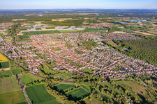 From the west in Rülzheim in the state Rhineland-Palatinate, Germany
