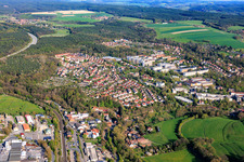 From the west in Stadtroda in the state Thuringia, Germany