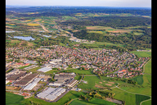 City overview from the northwest in Michelau in Oberfranken in the state Bavaria, Germany