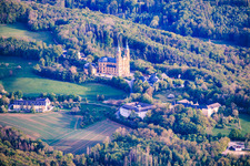 Banz Abbey with Imperial Hall, Abbey Church of St. Dionysius and St. Peter, Valentin Rathgeber Sculpture and Memorial and Hanns Seidel Foundation - Banz Abbey in the district Unnersdorf in Bad Staffelstein in the state Bavaria, Germany