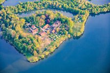 Oberau Castle on Lake Mittelsee and Oberau Sailing and Motorboat School - Werner Dorbert in Bad Staffelstein in the state Bavaria, Germany