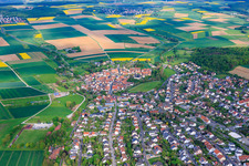 From the southeast in Euerbach in the state Bavaria, Germany