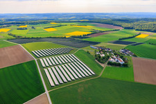 Solar park Ramsthal at Zehntfreyhof in Ramsthal in the state Bavaria, Germany