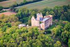 Trimburg Castle from the northeast in the district Trimberg in Elfershausen in the state Bavaria, Germany