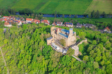 Trimburg Castle from the southeast in the district Trimberg in Elfershausen in the state Bavaria, Germany