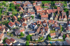 Town center Diebacher Straße in the district Diebach in Hammelburg in the state Bavaria, Germany