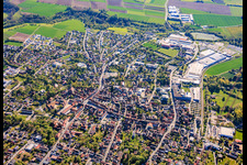 From the west in Bad Rodach in the state Bavaria, Germany