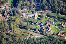 Monastery Paulinzella with rented land, hunting lodge and monastery ruins in the district Paulinzella in Königsee in the state Thuringia, Germany