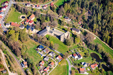 Monastery Paulinzella with rented land, hunting lodge and monastery ruins in the district Paulinzella in Königsee in the state Thuringia, Germany