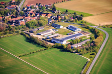 Large agricultural operation in the south on the B85 in the district Neckeroda in Blankenhain in the state Thuringia, Germany