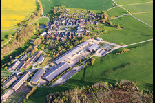 Village view from the north with Agrar GmbH Dorfilm in the district Dorfilm in Leutenberg in the state Thuringia, Germany
