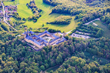 Banz Abbey with Imperial Hall, Abbey Church of St. Dionysius and St. Peter, Valentin Rathgeber Sculpture and Memorial and Hanns Seidel Foundation - Banz Abbey in the district Unnersdorf in Bad Staffelstein in the state Bavaria, Germany