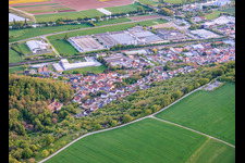 Industrial area Ob. Altach with allmilmö Küchen GmbH & Co. KG in Zeil am Main in the state Bavaria, Germany