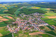 From the southeast in the district Kützberg in Poppenhausen in the state Bavaria, Germany
