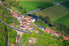Bridge of the B287 in the valley of the Franconian Saale in the district Trimberg in Elfershausen in the state Bavaria, Germany