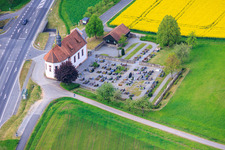 Holy Cross (Chapel of the Cross) on the B287 in the district Machtilshausen in Elfershausen in the state Bavaria, Germany