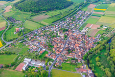 From the northeast in the district Langendorf in Elfershausen in the state Bavaria, Germany