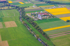Parabolic antennas for satellite communication of the earth station Fuchsstadt in Fuchsstadt in the state Bavaria, Germany