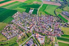 From the southwest in the district Zeuzleben in Werneck in the state Bavaria, Germany